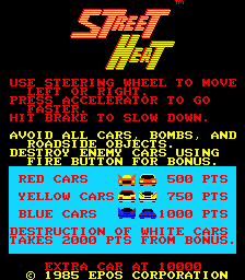 Street Heat Title Screen